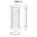 Полотенцесушитель водяной Ростела Соната 400x1200/11 1" нижнее подключение
