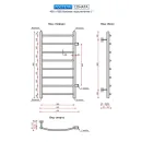Полотенцесушитель водяной Ростела Соната 400x800/8 1" боковое подключение