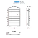 Полотенцесушитель водяной Ростела Соната 500x800/8 1" нижнее подключение