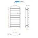 Полотенцесушитель водяной Ростела Соната 500x1000/9 1" нижнее подключение