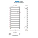 Полотенцесушитель водяной Ростела Соната 500x1200/11 1" нижнее подключение
