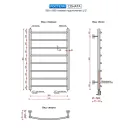 Полотенцесушитель водяной Ростела Соната 500x800/8 1/2" нижнее подключение
