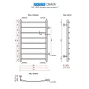 Полотенцесушитель водяной Ростела Соната 500x800/8 1" боковое подключение