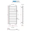 Полотенцесушитель водяной Ростела Соната 500x1200/11 1" боковое подключение 