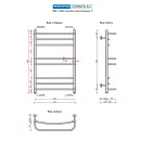 Полотенцесушитель водяной Ростела Соната 4+ 500x800 1" нижнее подключение