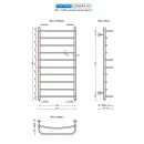 Полотенцесушитель водяной Ростела Соната 4+ 500x1000 1" нижнее подключение