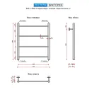 Полотенцесушитель водяной Ростела Виктория 500x600/4 1" нижнее подключение 