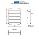 Полотенцесушитель водяной Ростела Виктория+ 500x600/5 1" нижнее подключение