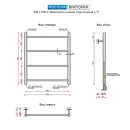 Полотенцесушитель водяной Ростела Виктория 500x600/4 1/2" нижнее подключение