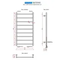Полотенцесушитель водяной Ростела Виктория 500x1000/9 1/2" нижнее подключение