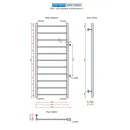 Полотенцесушитель водяной Ростела Виктория 500x1200/11 1" боковое подключение 