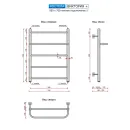 Полотенцесушитель водяной Ростела Виктория+ 500x700/5 1" нижнее подключение