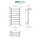 Полотенцесушитель водяной Ростела Классик+ 500x800/9 1" нижнее подключение