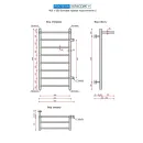 Полотенцесушитель водяной Ростела Классик+ 400x800/9 1" боковое правое подключение