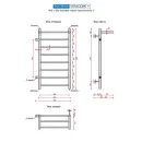 Полотенцесушитель водяной Ростела Классик+ 400x800/9 1" боковое левое подключение