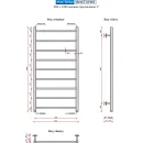 Полотенцесушитель Ростела Виктория 500x1000/9 1" (Ral 9016, нижнее подключение)