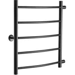 Полотенцесушитель водяной Ростела Соната 500х600/5 1" черный, боковое подключение