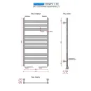 Полотенцесушитель водяной Ростела Квадро V 50 500x1000/10 1/2" нижнее подключение