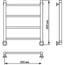 Полотенцесушитель Luxon J 100x50 (нижнее подключение)