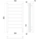 Полотенцесушитель TERMINUS Аврора П8 500х850 (сатин, Quick Touch)