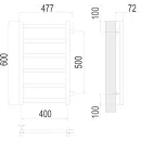 Полотенцесушитель водяной TERMINUS Аврора 400х600/6 1" боковое подключение
