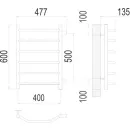 Полотенцесушитель TERMINUS Виктория П6 400x600 бп