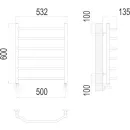 Полотенцесушитель TERMINUS Виктория П6 500x600 нп