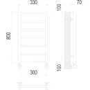 Полотенцесушитель TERMINUS Классик П8 500х800 нп 500