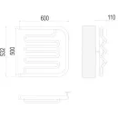 Полотенцесушитель TERMINUS Фокстрот-Лиана 1" 500x600 бп