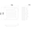 Полотенцесушитель TERMINUS Фокстрот-Лиана 1" 500x700 бп