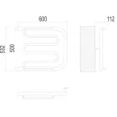Полотенцесушитель TERMINUS Фокстрот 1" 500x600 бп