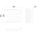 Полотенцесушитель TERMINUS Фокстрот 1" 500x700 бп