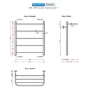 Ростела Пиано 1" 5 перекладин 50x60 см (хром)
