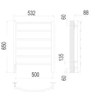 Полотенцесушитель электрический TERMINUS Классик 500x650/6 электрический с quick touch