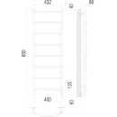 Полотенцесушитель электрический TERMINUS Классик 400x850/8 с quick touch
