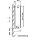 Стальной панельный радиатор Royal Thermo Ventil Compact VC22-500-1000 (Bianco Traffico)