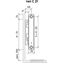 Стальной панельный радиатор Royal Thermo Compact C21-500-1000 (Bianco Traffico)