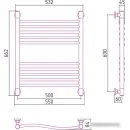 Полотенцесушитель Сунержа Флюид+ 600x500 00-0222-6050