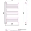 Полотенцесушитель Сунержа Флюид+ 1000x500 00-0222-8050