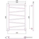 Полотенцесушитель Сунержа Сирокко 800x500 30-0253-8050