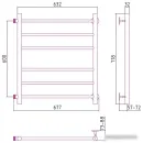 Полотенцесушитель Стилье Версия-Б 600х600 (3+3) П 18 00610-6060