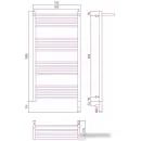 Полотенцесушитель Сунержа Богема с полкой 3.0 1000х500 МЭМ правый 00-5807-1050
