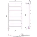 Полотенцесушитель Сунержа Галант 4.0 1000х500 МЭМ левый 00-0830-1050