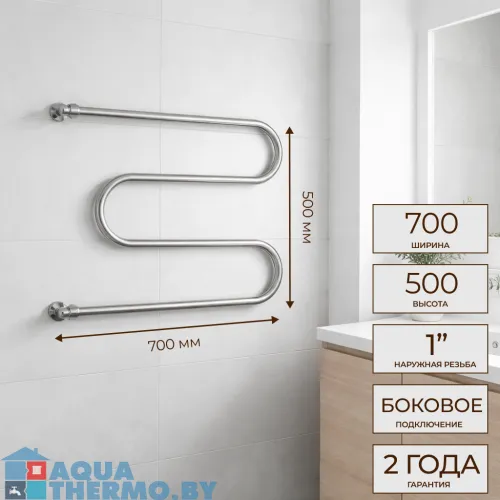 Полотенцесушитель Gloss & Reiter Standart M 50x70 1" боковое подключение