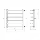 Полотенцесушитель водяной Gloss & Reiter Skif LeRi 500х600/6 1" боковое подключение