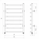 Полотенцесушитель водяной Gloss & Reiter Raduga 600х800/8 1" нижнее подключение