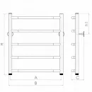 Полотенцесушитель водяной Gloss & Reiter Raduga 500х600/5 1" нижнее подключение