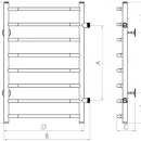 Полотенцесушитель водяной Gloss & Reiter Raduga LeRi 500x800/8 1" боковое подключение