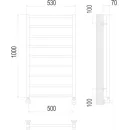 Полотенцесушитель водяной TERMINUS Контур 500х1000/9 1/2" нижнее подключение
