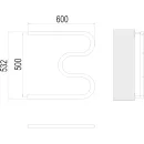 Полотенцесушитель водяной TERMINUS М-обр AISI 500x600 